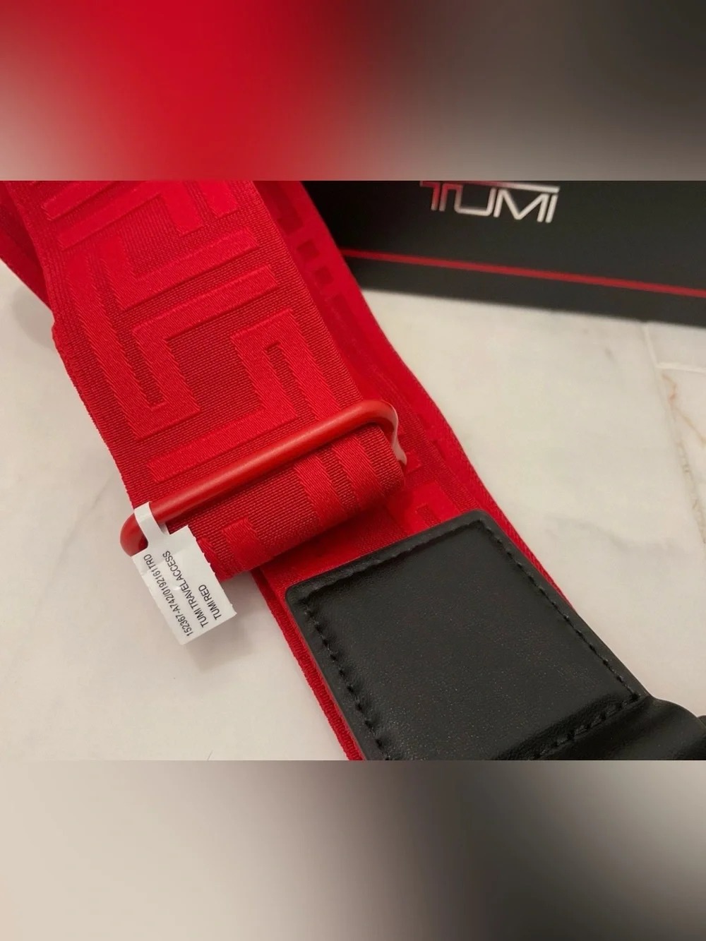 NEW Tumi 31.0” Monogram Luggage Strap - TUMI RED Anniversary Edition!